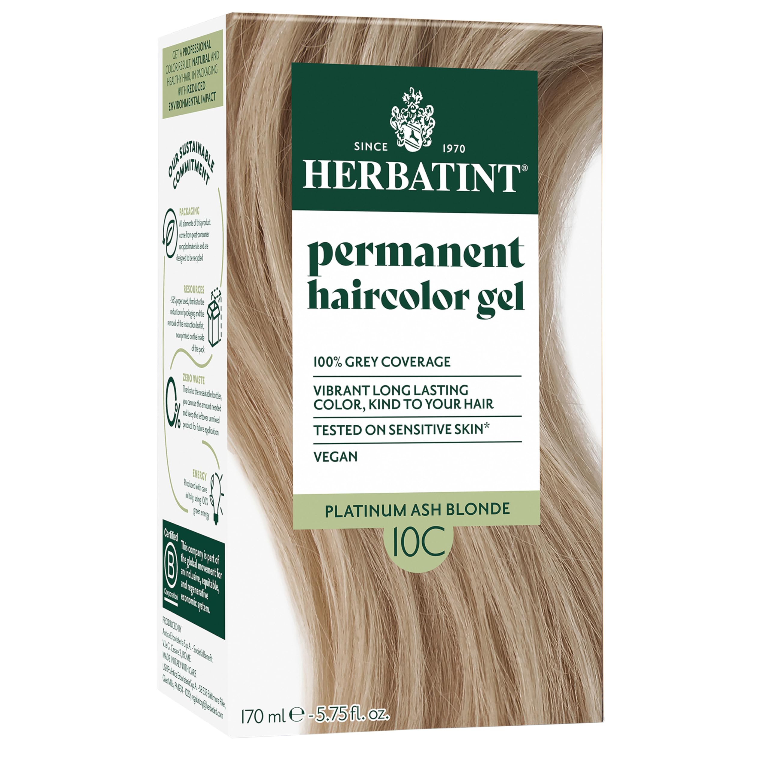 Buy now Herbatint Permanent Hair Dye For Women - 4N Chestnut - For Up To 100% Gray Coverage of Resistant Gray Hair - Ammonia-Free, Alcohol-Free & Vegan - Salon Influenced Hair color 5.75 fl oz at indiglob india