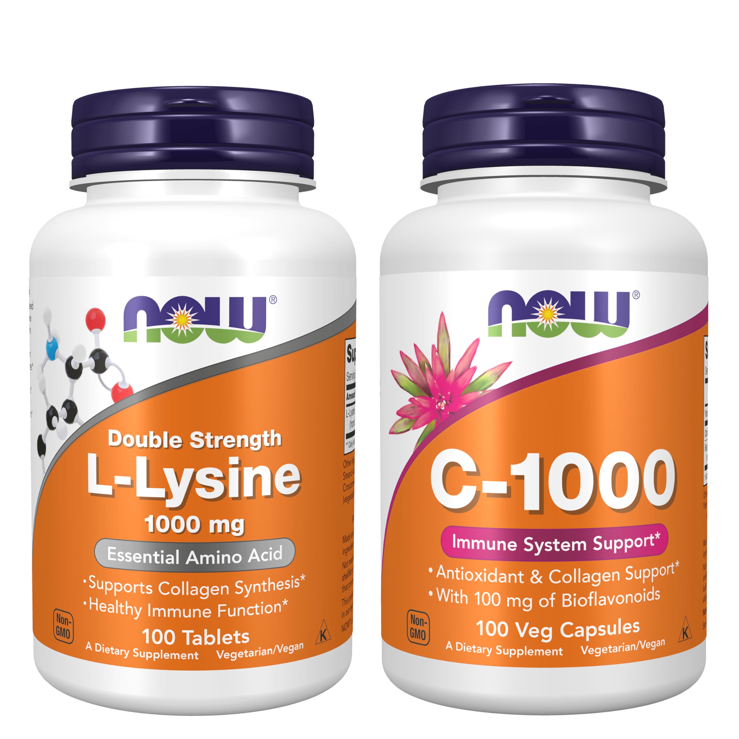 NOW Foods Supplements, (L-Lysine Hydrochloride) 1,000 mg, Double Strength, Amino Acid, 100 Tablets