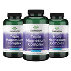 Swanson Triple Magnesium Complex 400 mg, 300 Vegan Capsules | Three Forms of Magnesium for Nerve, Muscle and Bone Health, Optimal Absorption and Healthy Stress Response