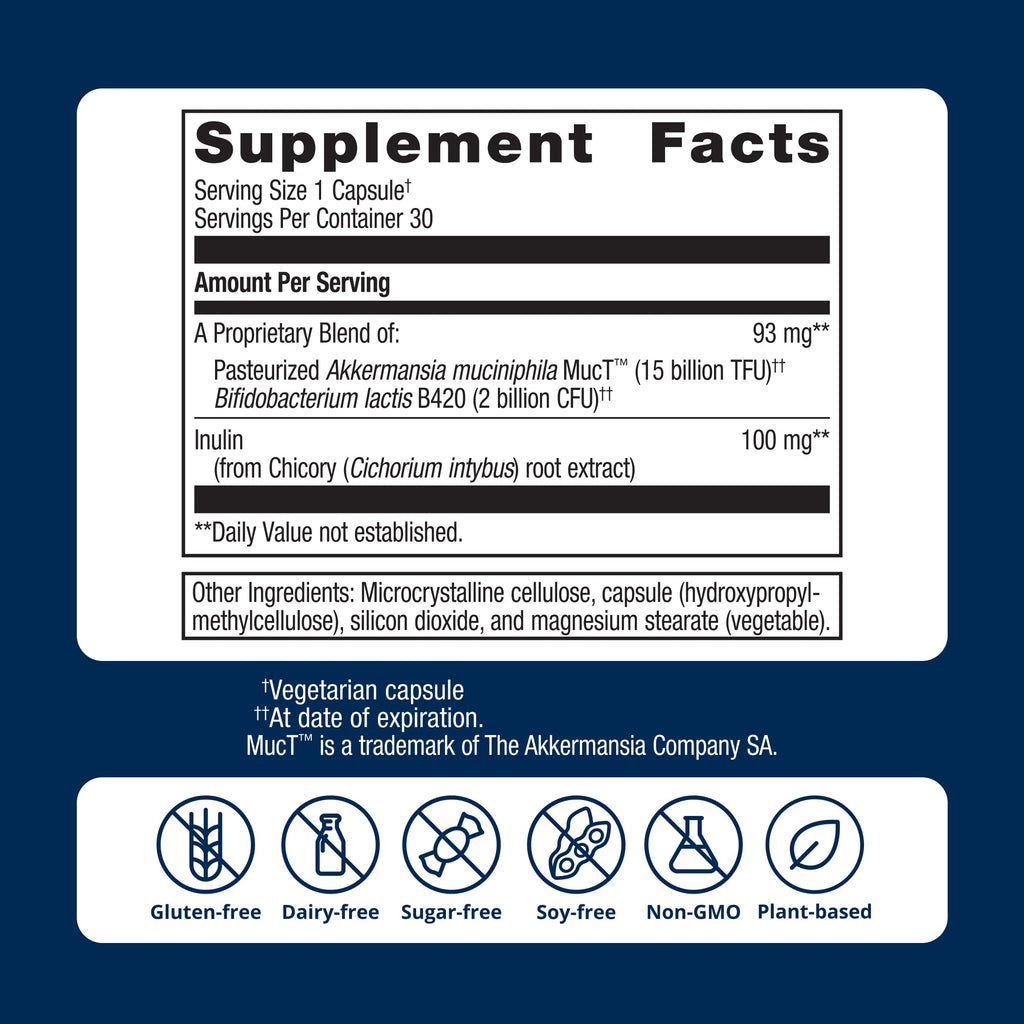 Metagenics UltraFlora Triplebiotic, Shelf-Stable, 30 Capsules