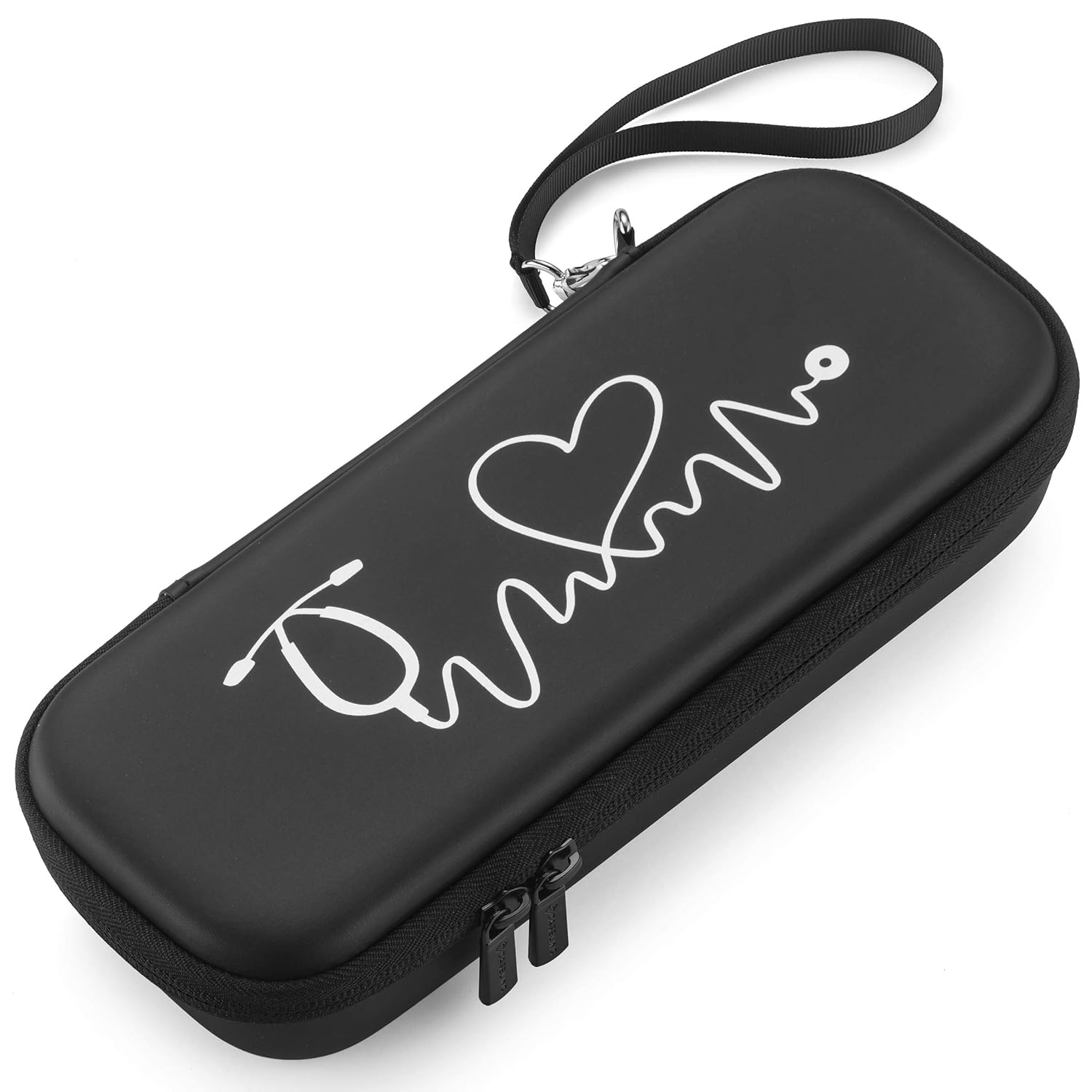 Buy now caseling Stethoscope Case For 3M Littmann Classic III, Lightweight II S.E, Cardiology IV Diagnostic, MDF Acoustica - Hard Case for Medical Tools with Pocket for Nurse Accessories - EVA Nursing Holder Black - Pu Leather at indiglob india