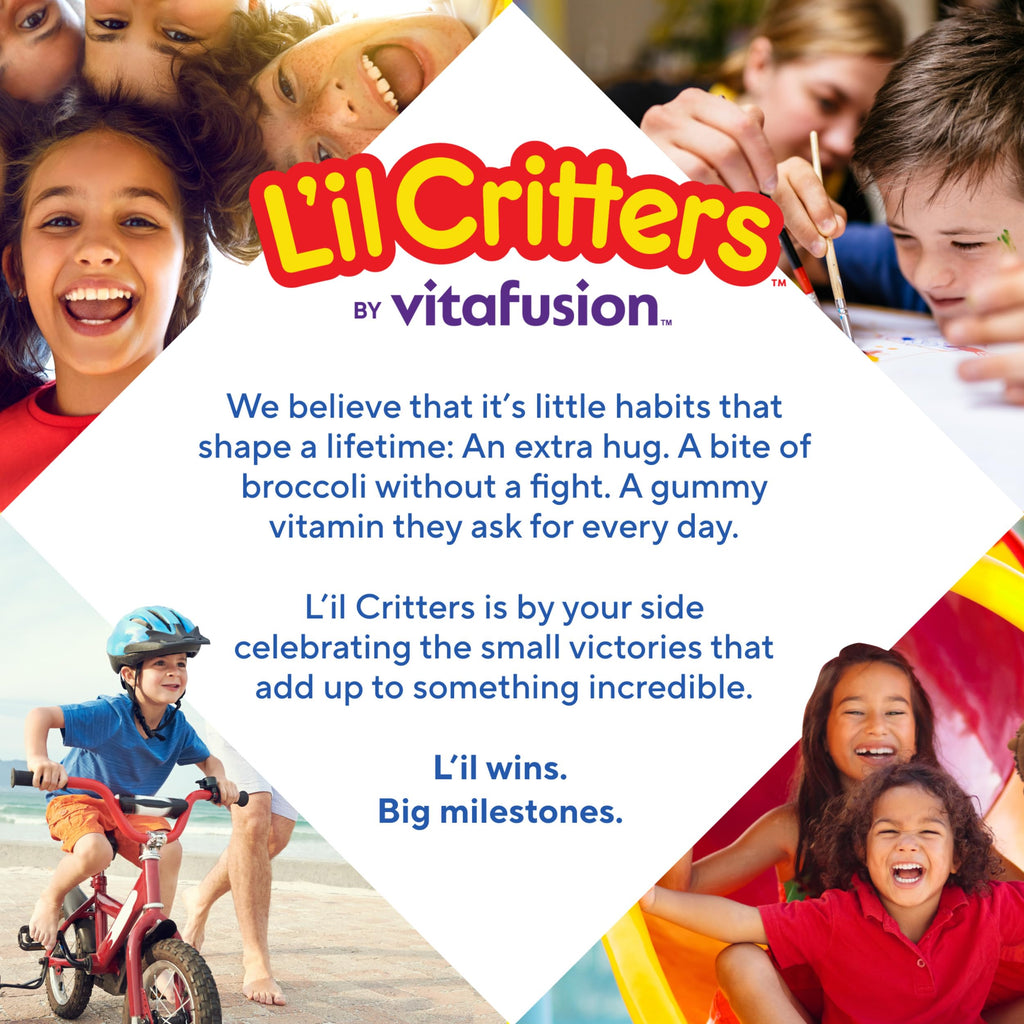 L'il Critters Kids Calcium and Vitamin D3 Gummies | 120 Gummy Vitamins | Assorted Fruit Flavors | Gluten-Free Children's Bone and Teeth Supplement