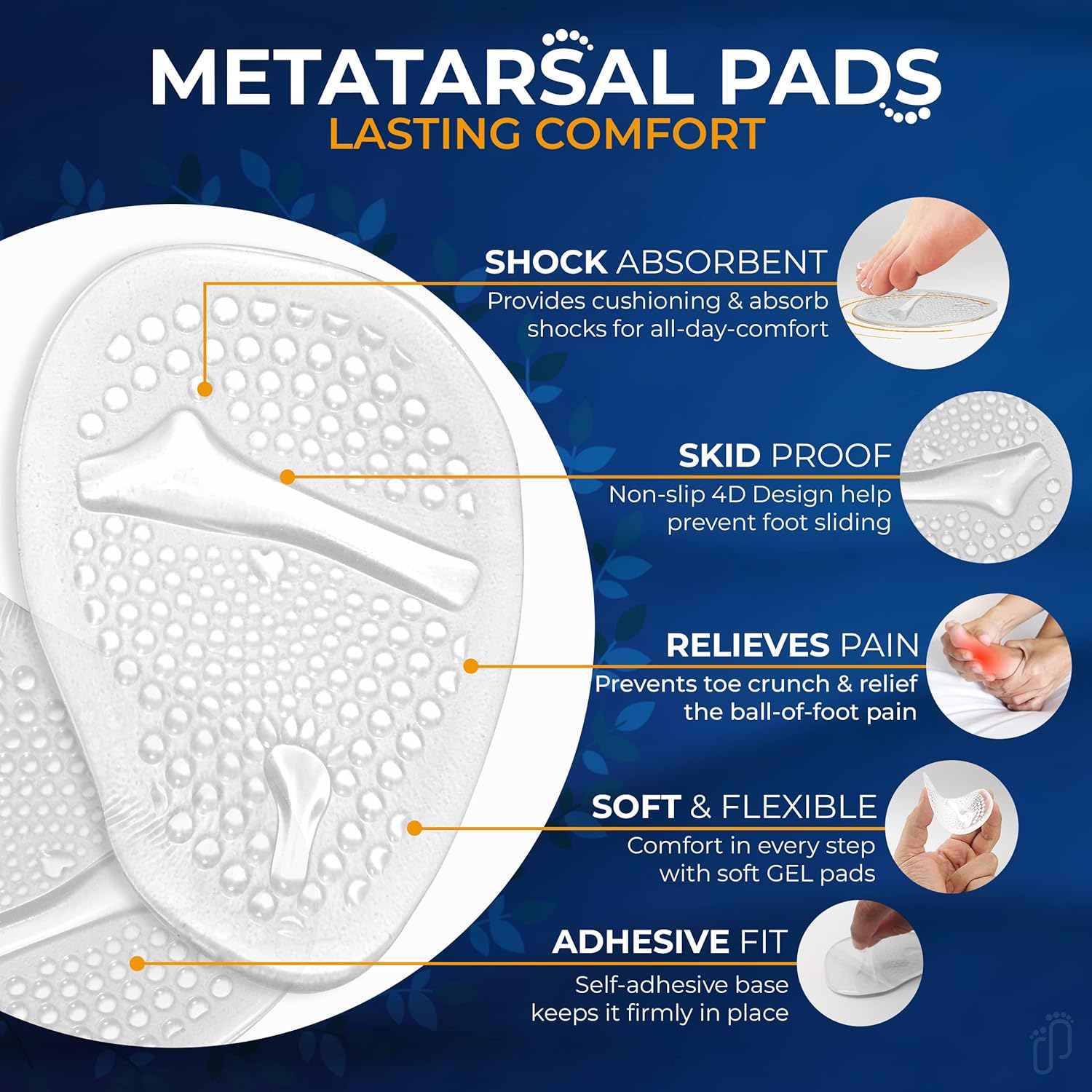Buy now 2 Pair Metatarsal Pads - Ball of Foot Cushions for High Heel Comfort - Heel Inserts - 0.12in Thick Morton's Neuroma Relief Pads - Foot Pads for Balls of Feet at indiglob india