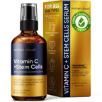 Vitamin C Serum for Face with Stem Cells & Hyaluronic Acid 8 Oz | Anti-Aging, Brightening, Hydrating Face Serum for All Skin Types, Cruelty Free, Made in USA, with Aloe Vera & Vitamin E