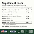 Quercetin with Bromelain Turmeric Curcumin Supplement – Triple Action: Allergy Relief, Inflammation and Joint Support with Organic Tumeric + Bioperine for Max Absorption – 60 Quercetin 500mg Capsules
