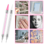 Rhinestone Picker Tool, 2 Bedazzling Pen, 6 Extra Wax Tips&Tweezer | 16Pcs Bedazzling Tools, Diamond Painting Dotting Pen with Precision Tweezer, Nail Art DIY Kit