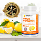 Citrus Bergamot Supplement, 170:1 Extract, 1200mg, 80% Polyphenols, Italian Citrus Bergamot Supplement, 60 Capsules, 1 Month, Made in the USA