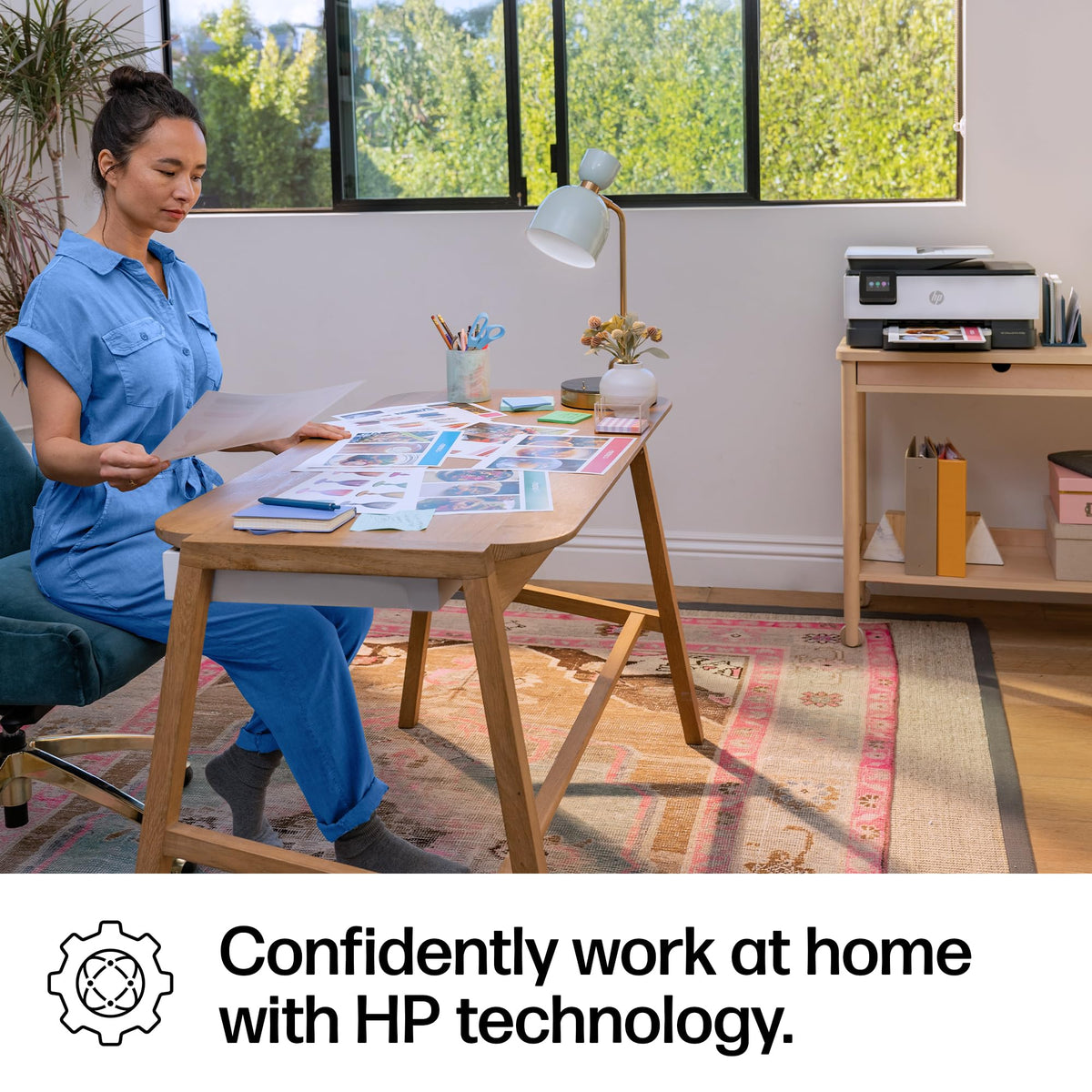 HP OfficeJet Pro 8135e Wireless All-in-One Color Inkjet Printer, Print, scan, Copy, fax, ADF, Duplex Printing Best-for-Home Office, 3 Month Instant Ink Trial Included, AI-Enabled (40Q35A)