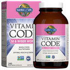 Garden of Life Vitamin Code Multivitamin for Women 50 & Over, 240 Capsules, Vitamins for Women 50 Plus with B Vitamins, Vitamins A, C, D3, E & K, CoQ10, Probiotics & Enzymes