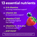 Vitafusion Sugar Free Men’s Multi Daily Gummy Multivitamins, Supports Energy Metabolism, Muscle and Immune Health (1), Mixed Berry Flavors, (Pack of 2)