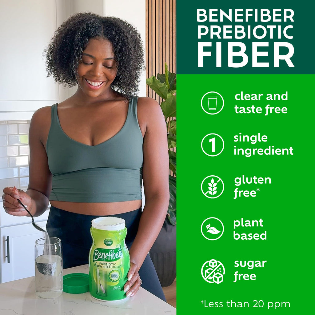 Benefiber Prebiotic Fiber Supplement Powder, Unflavored, 250 Teaspoons | Plant-based Prebiotic Fiber Powder, Sugar-Free, Dissolves Clear and Tasteless, GLP-1 Support for Digestive Health