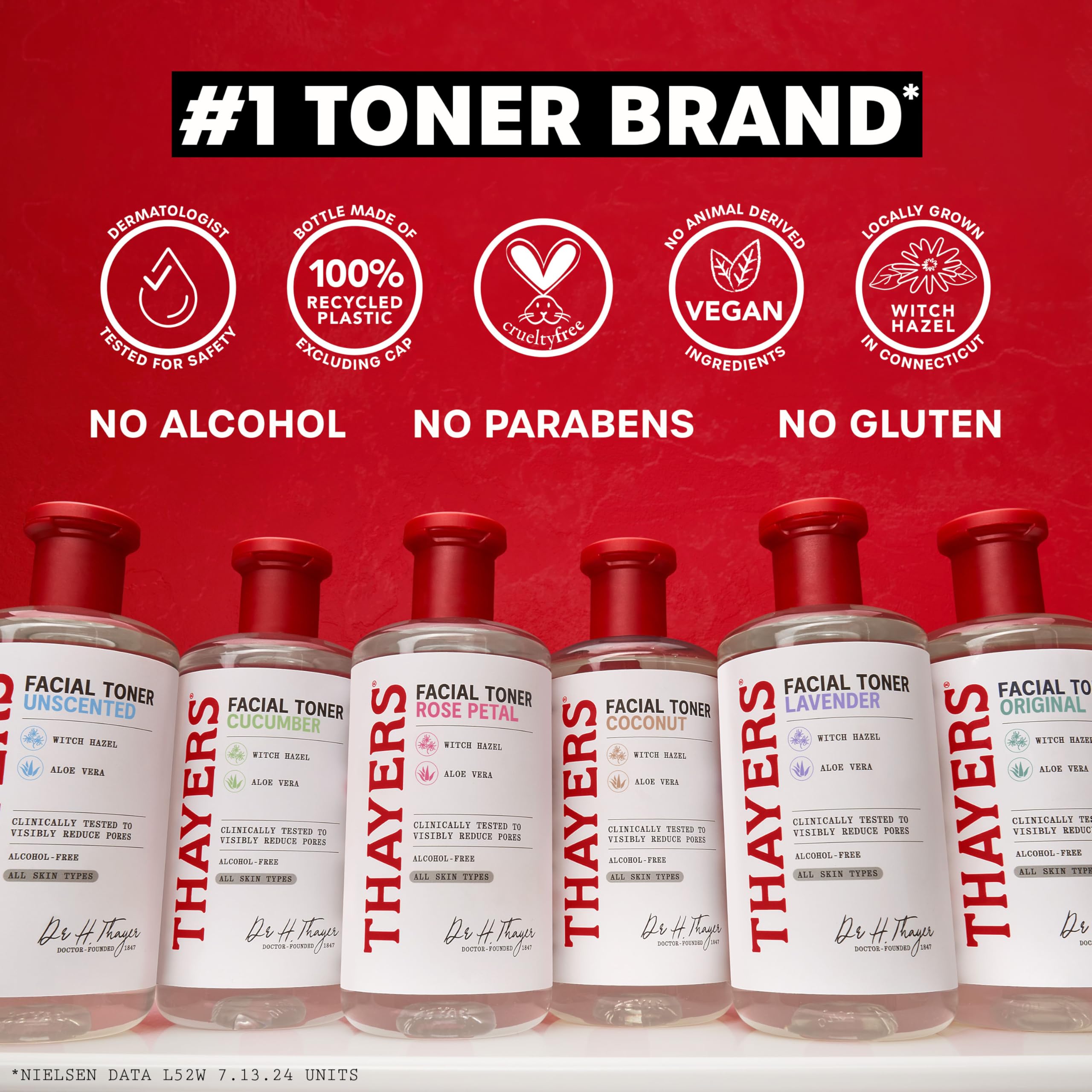 Buy now THAYERS Alcohol-Free Rose Petal Witch Hazel Facial Toner for Glowing Skin, Soothing, Hydrating, Refreshing Toner for All Skin Types, 12oz (Packaging May Vary) at indiglob india