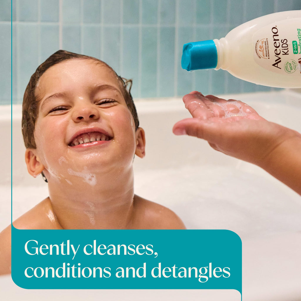 Aveeno Kids Shampoo & Conditioner, Hypoallergenic, 12 fl. oz | Kids Shampoo & Conditioner with Oat Extract, Condition & Detangle Kids Hair, Sensitive Skin and Scalp, Hypoallergenic