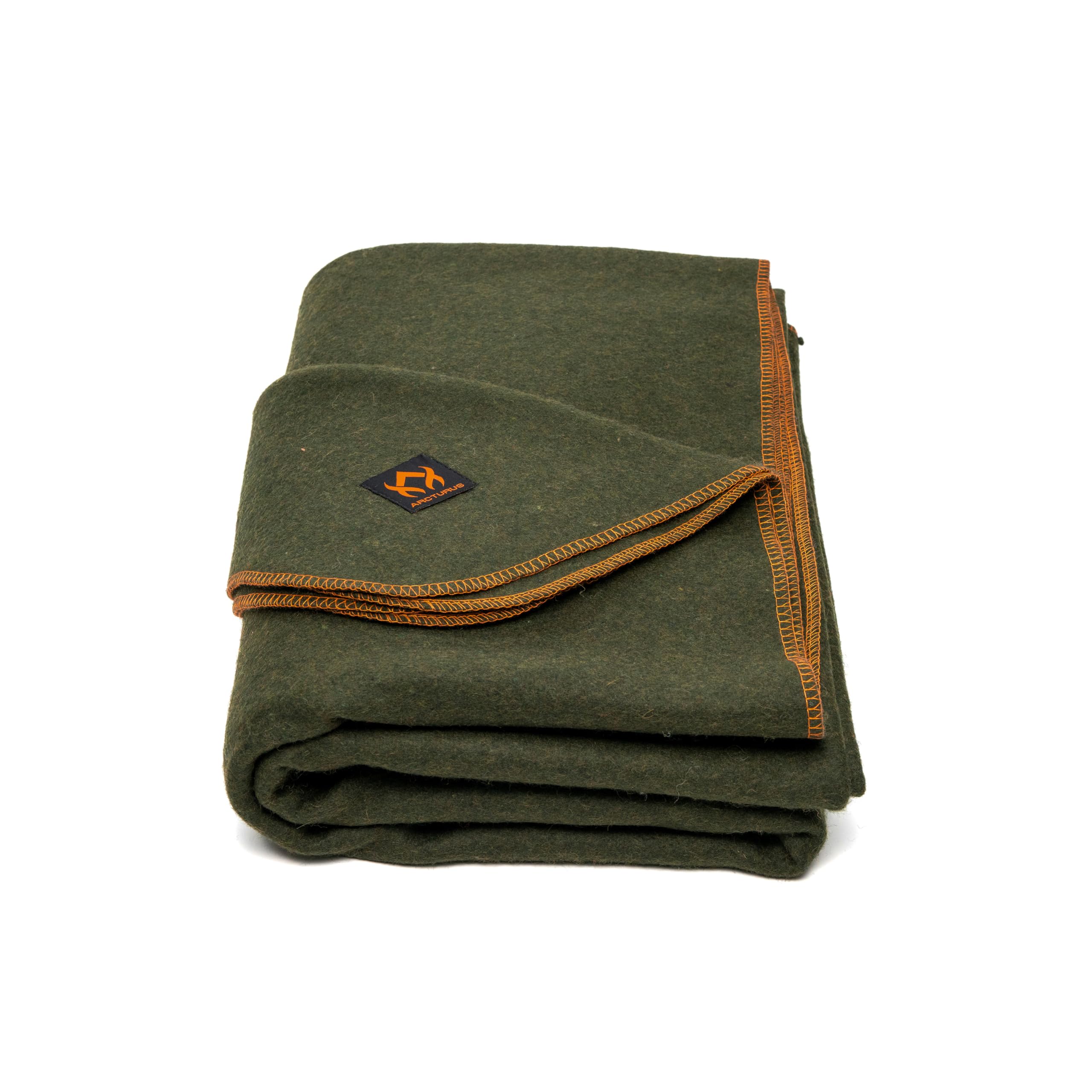 Buy now Arcturus Military Wool Blanket - Warm, Thick, Washable - Great for Outdoors, Camping, Stadium Blanket, Picnics, Travel - Car & Bushcraft Survival Kits Military Olive Green at indiglob india