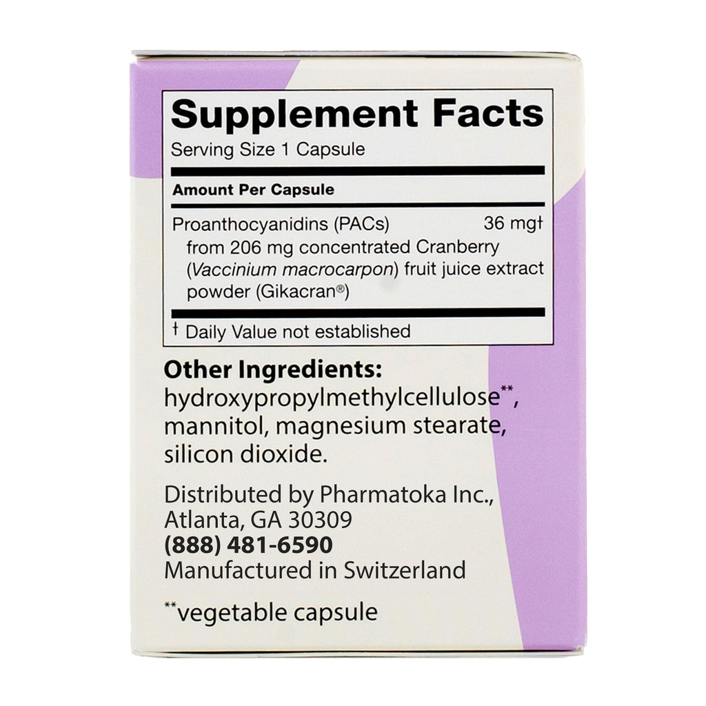 36mg Clinically Backed Soluble Bioactive PACs Cranberry Extract 30ct | 100% concentrated fruit juice formula delivers potent, research-supported compounds to help maintain a healthy urinary system