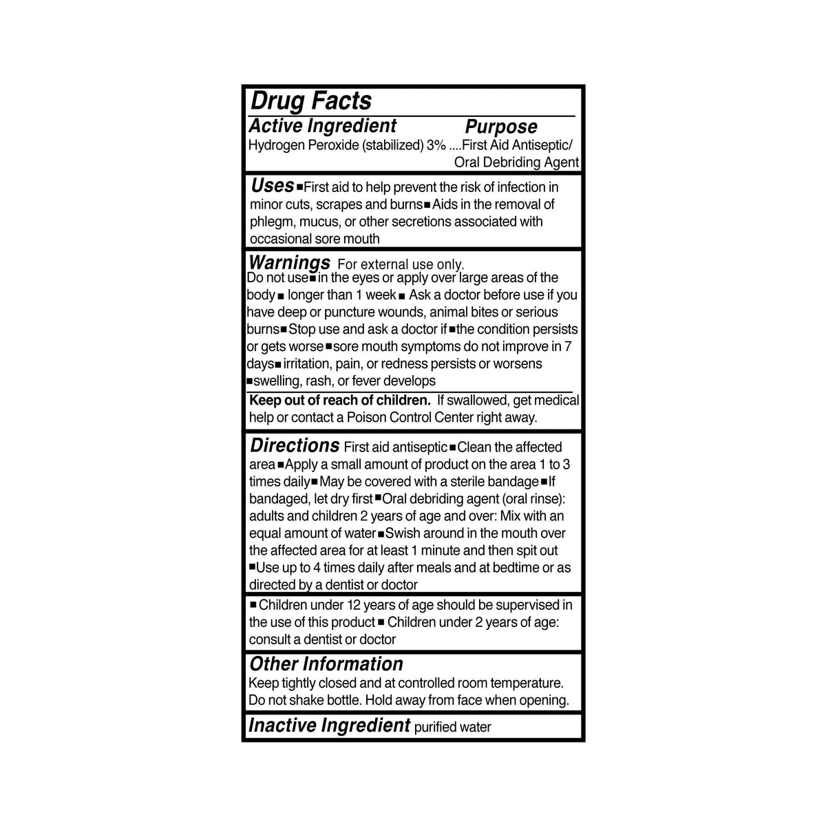 McKesson Hydrogen Peroxide 3%, Topical Solution USP, 16 oz, 1 ct