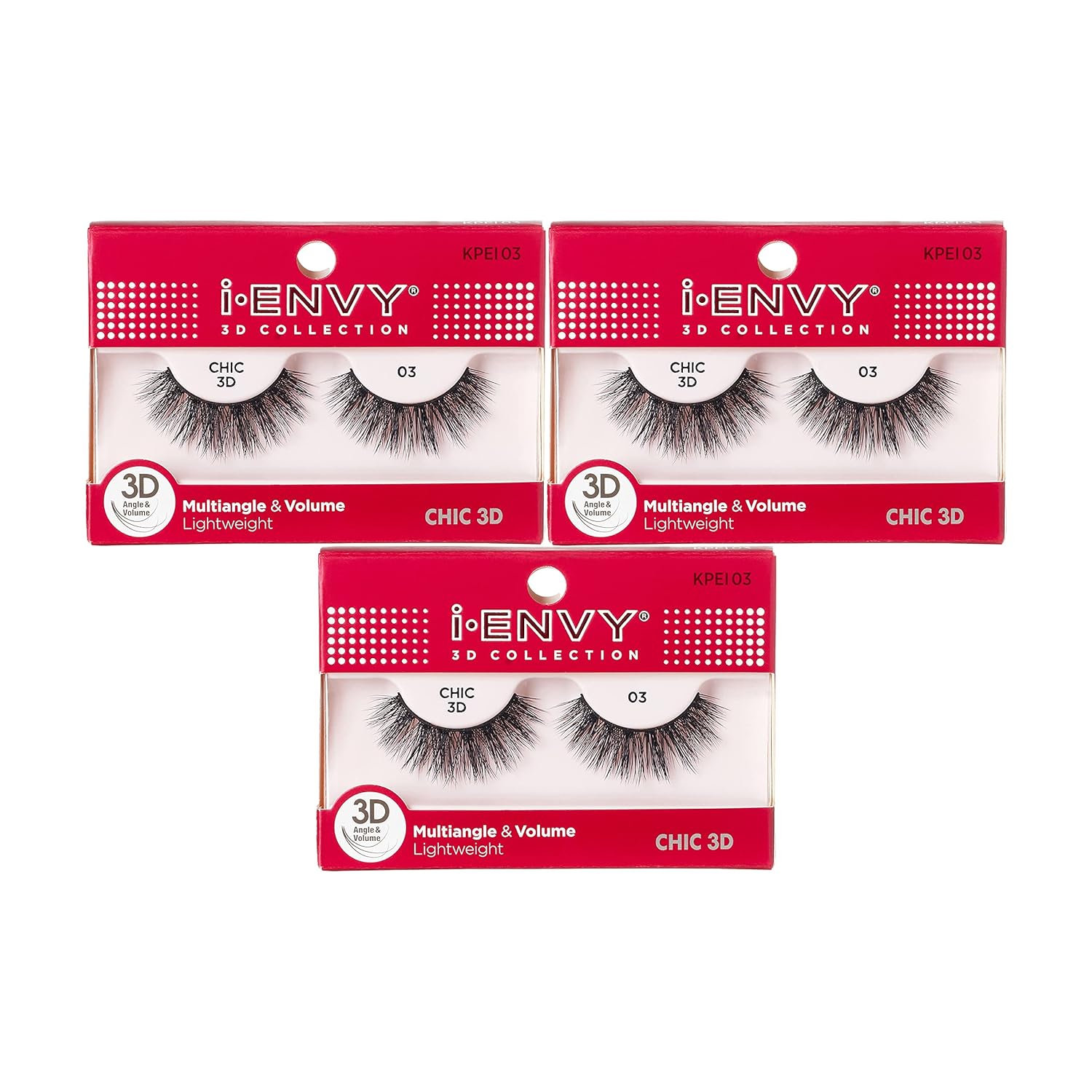 Buy now i-Envy 3D Glam Collection Multi-angle & Volume (2 PACK, KPEI14) 1 Count (Pack of 3) KPEI3 at indiglob india