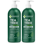 KESMEDIK Tea Tree Body Wash MaxTherapy with 100% Tea Tree Oil for Skin, Eucalyptus & Aloe Vera | Purifying Body Soap, Soothes & Refreshes Sensitive, Itchy Skin, Men & Women, 16 Fl Oz (Pack of 2)