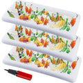 DR.DUDU Inflatable Serving Bar, 3 Pack Ice Serving Buffet Salad Cooler Food Drink Containers with Drain Plug, BBQ Picnic Pool Party Supplies Inflatable Cooler