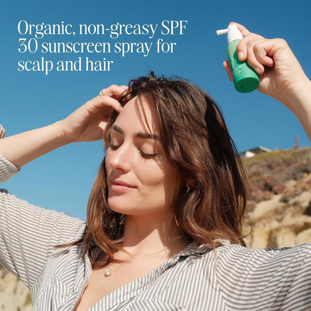 COOLA Scalp and Hair Spray Sunscreen SPF 30 Mist, 2 fl oz | Organic, Non-greasy, Lightweight, Scalp Sunscreen, Dermatologist Tested, UV Protection for Hair and Scalp, Protect Your Part