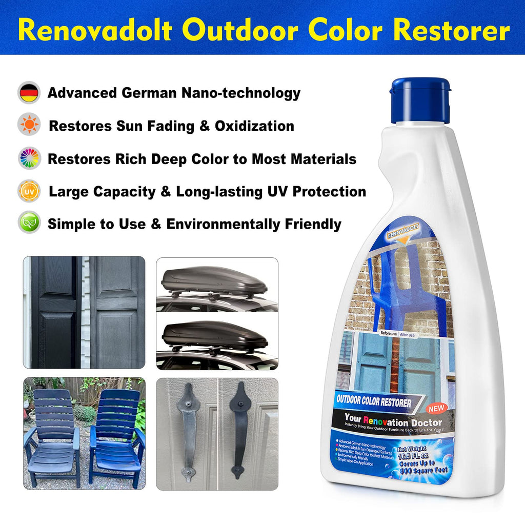 Outdoor Color Restorer 16.5oz Plastic Vinyl Shutter Restorer Faded Sun-Damaged and Oxidized Possessions and Protects from Future Wear