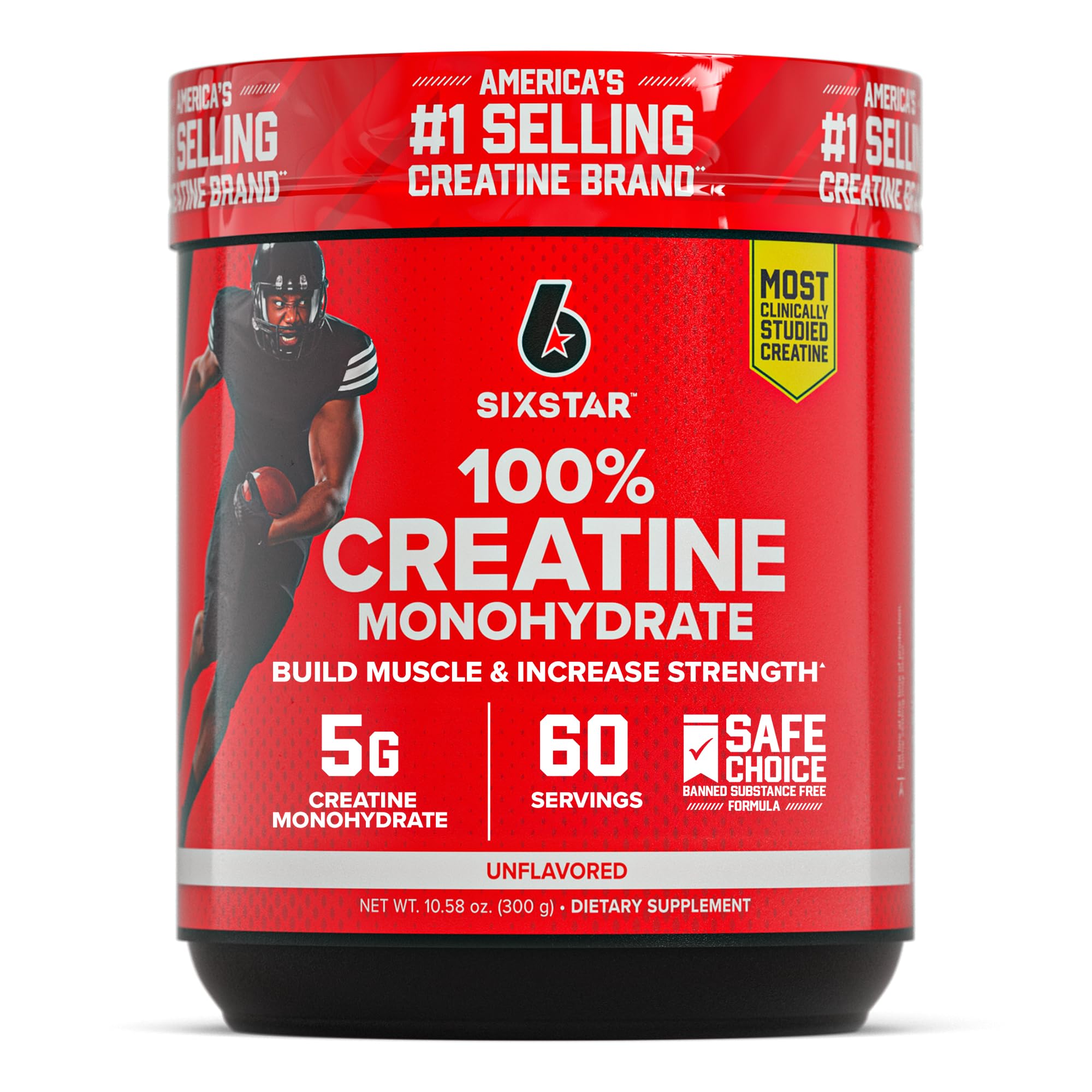 Six Star Creatine Monohydrate Powder, X3 (Fruit Punch) - 30 Servings | Flavored Creatine Powder Monohydrate Supplement for Muscle Building & Performance, Post Workout Supplement for Men, Women