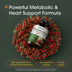 NatureBell Dihydroberberine with Berberine HCl - 120 Vegetarian Capsules - 500mg Dual Action Complex with GlucoVantage for High Absorption - Balanced Sugar & Heart Health Support*