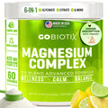GOBIOTIX Magnesium Glycinate Powder – 6-Form Magnesium Complex: Malate, Citrate & More – Sleep, Stress & Calm Support for Women & Men – High Absorption, Sugar Free – 420mg, 60 Servings (Peach Tea)