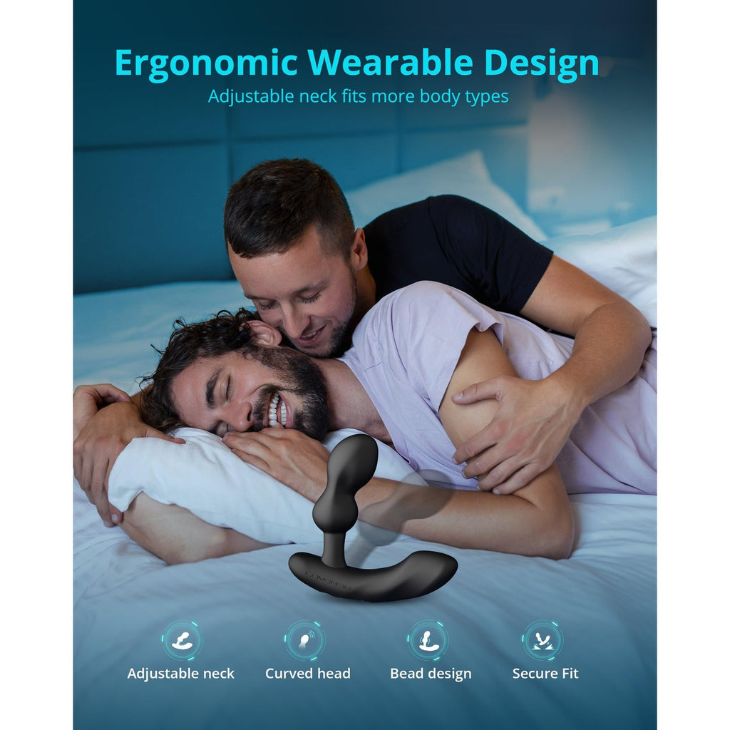 LOVENSE Edge 2 Prostate Massager Vibrating Butt Plug, Remote Anal Vibrator