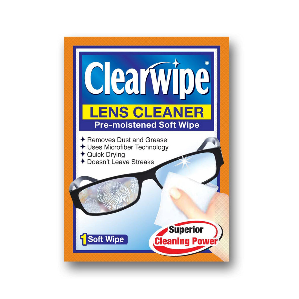 ClearWipe Microfiber Pre-Moistened Lens Wipes, Individual Packets, 40 Count