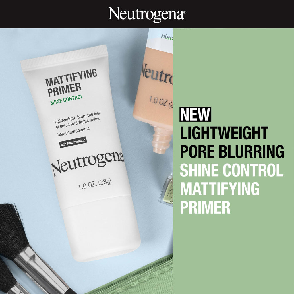Buy now Neutrogena Mattifying Primer with Shine Control, Lightweight Pore Blurring Face Primer Blurs the Look of Pores & Helps Reduce Shine, Matte Primer with Niacinamide, 1 oz at indiglob india
