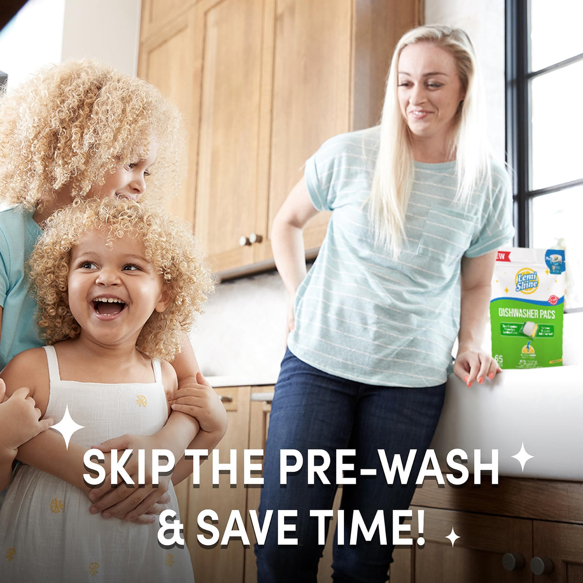 Lemi Shine Natural Dishwasher Detergent Pacs with Dishwasher Cleaner Pouch - Eco Friendly Cleaning Supplies - 31.8 oz (65 Count)