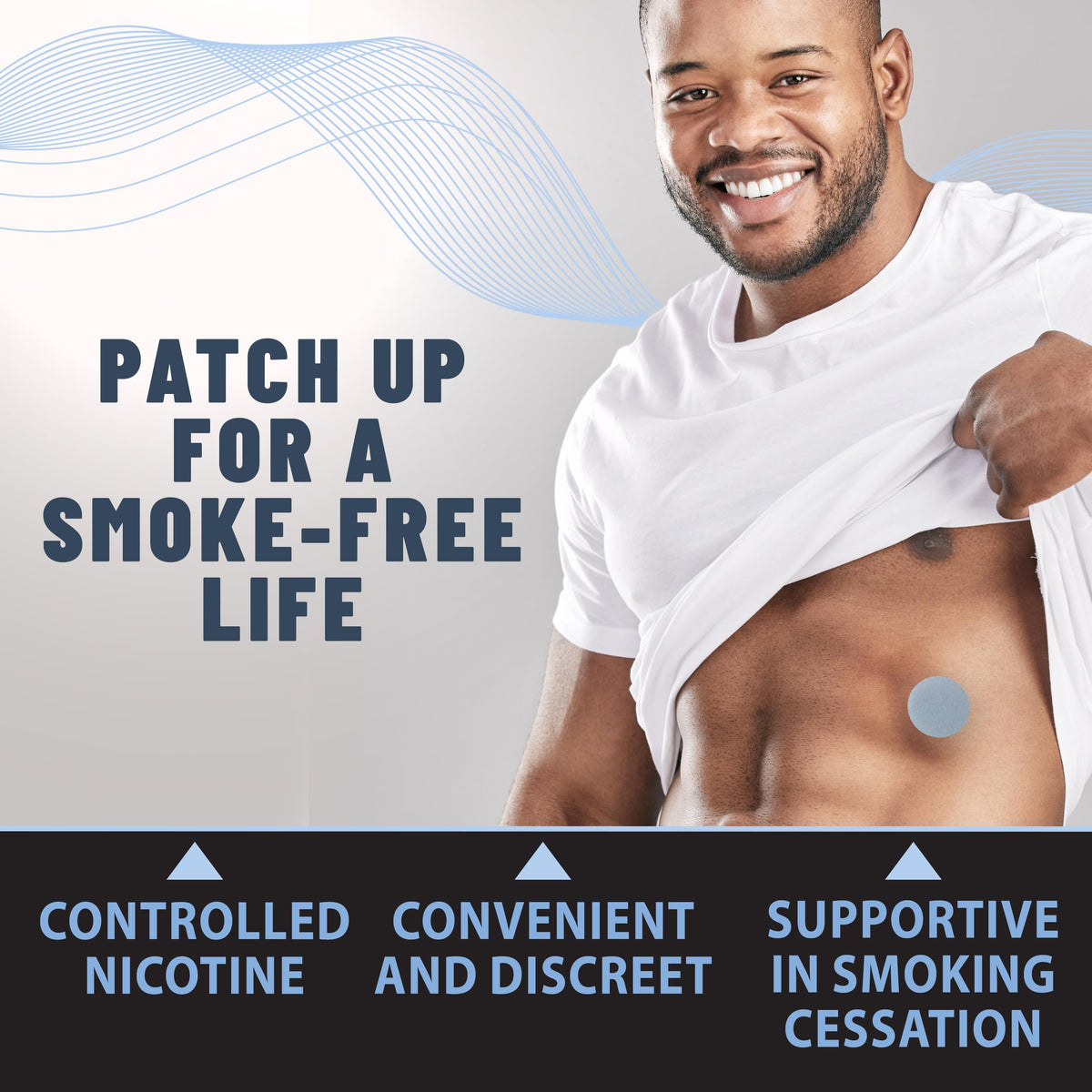TOLEVITA Anti-Smoke Herbal Patches – Circle Shape 3mg (Blue), Quit Smoking Patches to Help Reduce Cravings | Herbal Stop Smoking Aid for a Healthier Lifestyle - 30 Patches