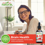 Why Not Natural Organic Vitamin B12 Liquid - Sublingual Extra Strength 60 x 5000 mcg Methylcobalamin Drops, Vegan, Maximize Absorption and Energy