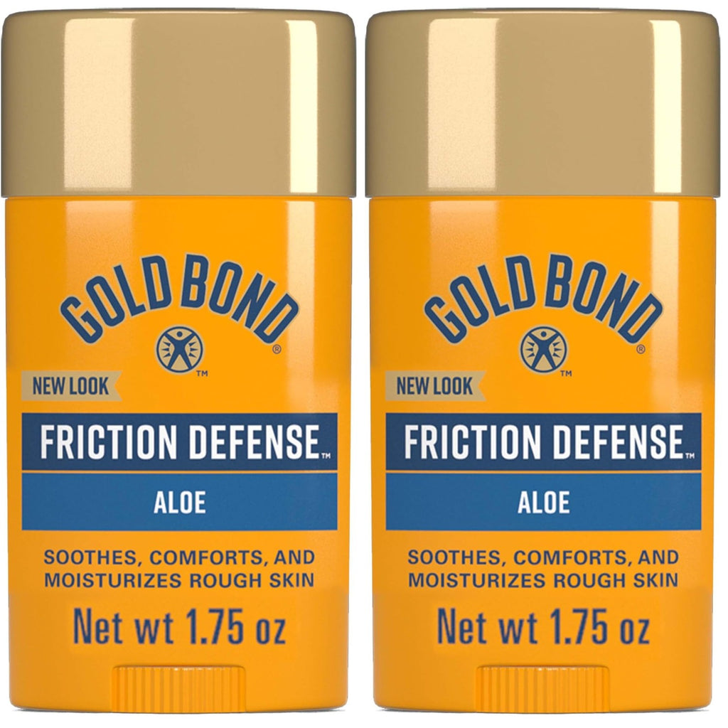 Gold Bond Friction Defense Stick, Anti Chafing Stick with Aloe, 1.75 oz. | Anti-chafing stick to soothe, comfort & moisturize chafed skin, arm, chest, bra lines, thigh, skin rolls