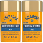 Gold Bond Friction Defense Stick, Anti Chafing Stick with Aloe, 1.75 oz. | Anti-chafing stick to soothe, comfort & moisturize chafed skin, arm, chest, bra lines, thigh, skin rolls