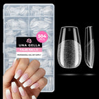 Buy now UNA GELLA Almond Gel Nail Tips, 504PCS Pre Etched Clear Fake Nails Tips Medium Almond Shape - 12 Sizes Full Cover Soft Acrylic Press On Nail Extensions No C Curve Gift for Diy at Home at indiglob india