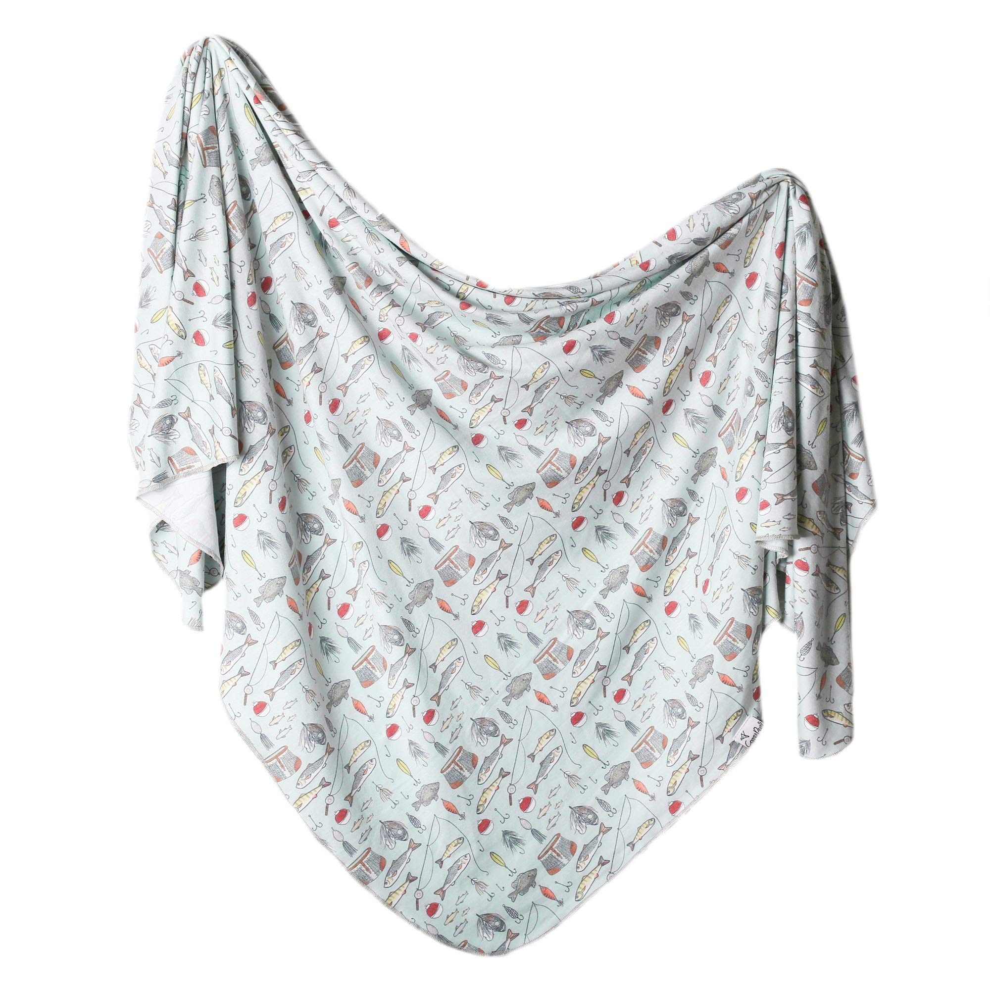 Buy now Copper Pearl Large Premium Knit Baby Swaddle Receiving Blanket Trout at indiglob india