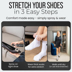 Buy now FOOTMATTERS Shoe Stretch Spray – Professional Shoe Stretcher - Softener for Leather, Suede, Nubuck, Canvas – 4 oz at indiglob india