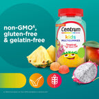 Centrum Kids Multivitamin Gummies, Tropical Punch Flavor, 150 Tablets | Contains B Vitamins, Vitamin C, Vitamin D, and Vitamin E, Supports Immunity, Energy, Growth and Development