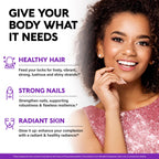 Biotin Gummies for Hair Growth Support - for Women & Men - Berry, Pack of 2 | Biotin 10000mcg, Collagen, Keratin, Hyaluronic Acid, B-Complex, Saw Palmetto - Hair, Skin & Nail Strengt Support - Sugar-Free