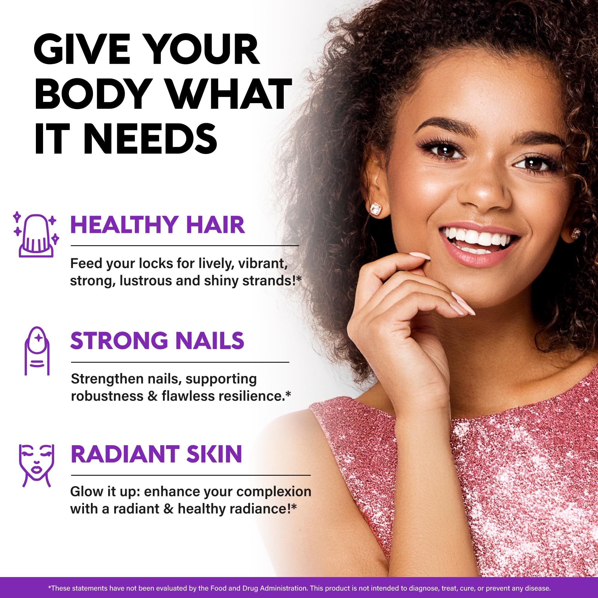 Biotin Gummies for Hair Growth Support - for Women & Men - Berry, Pack of 2 | Biotin 10000mcg, Collagen, Keratin, Hyaluronic Acid, B-Complex, Saw Palmetto - Hair, Skin & Nail Strengt Support - Sugar-Free