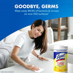 Buy now Lysol Disinfecting Wipes Bundle, Home Apartment Dorm Room Essentials and Cleaning Supplies, All Purpose Cleaner, Multi-surface Cleaning Wipes, Lemon and Lime Sanitizing Wipes Bundle, 80 Count at indiglob india