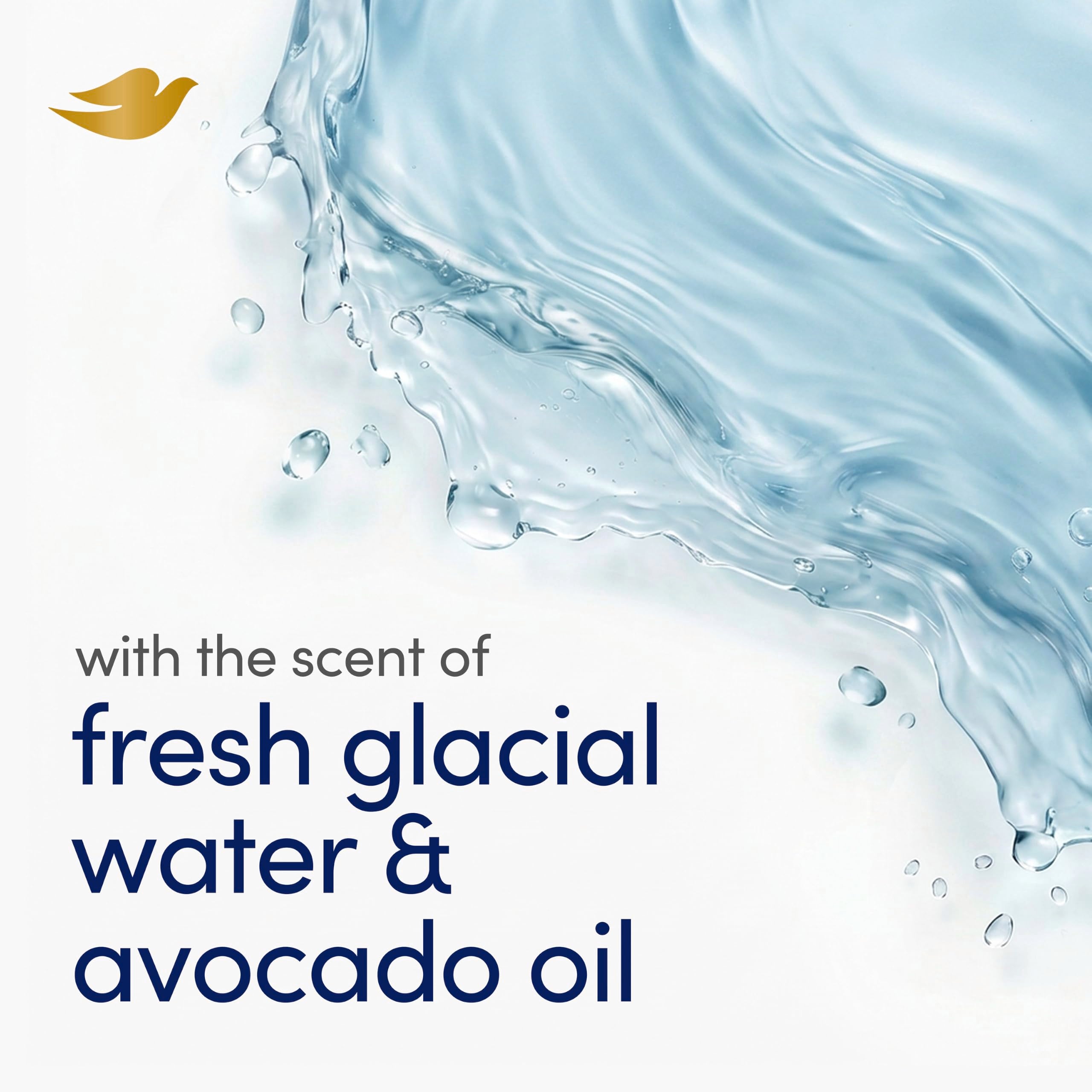 Dove Beauty Bar Soap , Glacial Water & Avocado Oil, I 6 Count 3.75 oz | Hydrating beauty bar with glacial water and avocado oil for refreshed, soft and healthy-looking skin