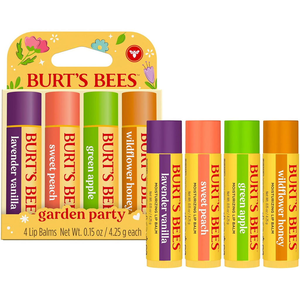 Buy now Burt's Bees Christmas Gifts - Garden Party Lip Balm Set for Stocking Stuffers, With Responsibly Sourced Beeswax, Natural Origin Lip Treatment, 4 Tubes, 0.15 oz. at indiglob india