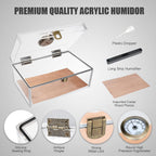 Buy now Scotte Acrylic Cigar Humidor Jar/case/Box with Humidifier and Hygrometer,humidor Can Hold About 20 Cigars Including Cigar Cutters and Cigar Punch (Clear-1) at indiglob india