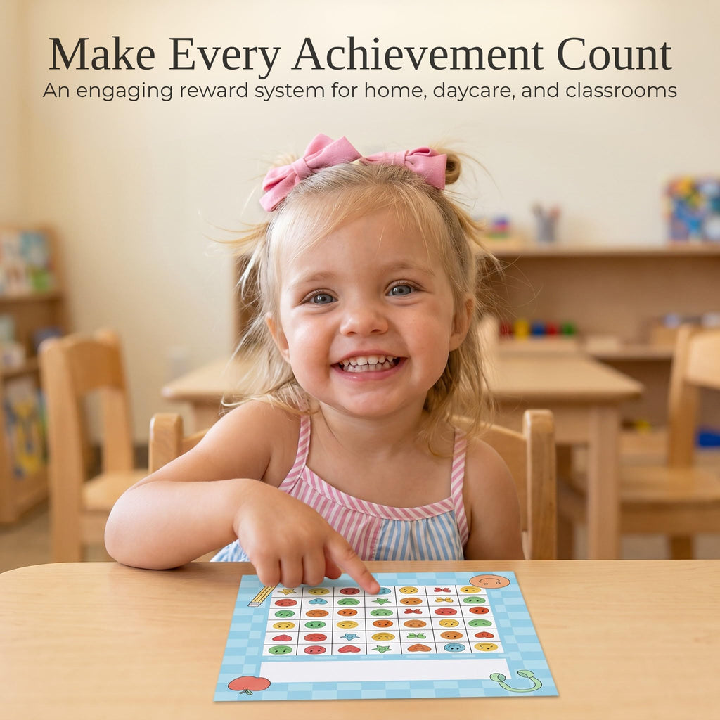 Fun Reward Charts for Kids with Stickers - 80 Charts for Classroom or Home