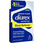 Buy now Diurex Caffeine-Free Bloat Relief, Maximum Strength, Relieve Water Bloat Discomfort, Up to 6 Hours of Relief, 24 Count at indiglob india