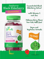 Carlyle Elderberry Gummies for Kids | 120 Count | Zinc and Vitamin C