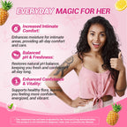 BURMINY Her Juicy Feminine Probiotics Gummies, Premium Feminine Balance Probiotics with Slippery Elm for Women's pH Balance and Freshness – Support Daily Wellness & Comfort 120 Pineapple Gummies